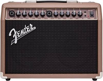 Fender Acoustasonic 40 – 40W Combo Verstärker – Geeignet für elektroakustische Gitarre & Mikrofon – 230V UK, Braun/Schwarz von Fender