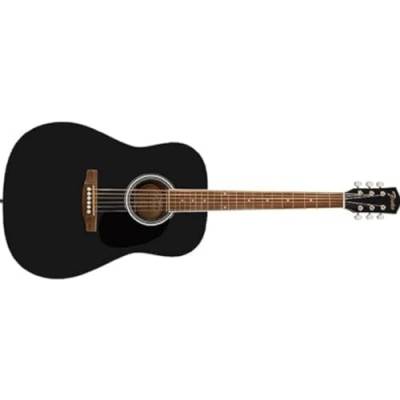 Fender FA-25 Alternative Series Dreadnought Akustikgitarre, Anfängergitarre, mit 2-jähriger Garantie, Schwarz von Fender