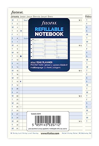 FILOFAX Kalendereinlage Pocket Notebook Year Planer 2024 von Filofax