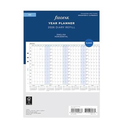 Filofax A5 english HORIZONTAL YEAR PLANNER 2026 von Filofax