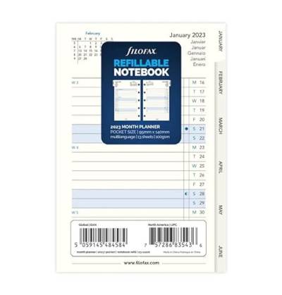 Filofax Pocket Notebook Month Planer 2023 von Filofax