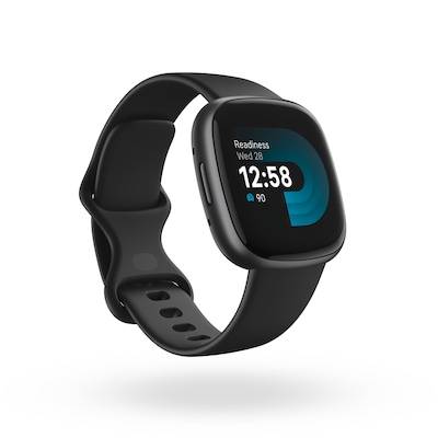 Fitbit Versa 4 Fitness-Smartwatch Schwarz/Grau von Fitbit