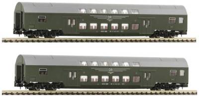 Fleischmann 6260042 N 2er-Set 2: Doppelstockwagen, DR DBmue von Fleischmann