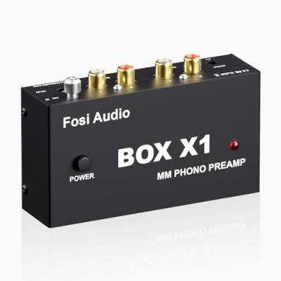 Fosi Audio BOX X1 Phono Vorverstärker, Vorverstärker für MM Plattenspieler mit 3,5-mm-Kopfhörer und RCA-Ausgang, inkl. Netzschalter – Der ideale Phono Preamp für Vinyl-Enthusiasten von Fosi Audio