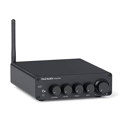 Fosi Audio BT30D Pro TPA3255 Hi-Fi Bluetooth 5.0 Stereo Audio Receiver 2.1 Kanal Mini Klasse D Integrierter Verstärker 165 Watt x2+350 Watt für Home Outdoor Desktop Regallautsprecher/Subwoofer von Fosi Audio