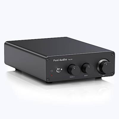 Fosi Audio TB10D 600 Watt TPA3255 Mini Verstärker HiFi Stereo Klasse D Verstärker Integrierter digitaler 2 Kanal Audioempfänger für Passive Heimlautsprecher mit Höhen- und Bassregelung von Fosi Audio