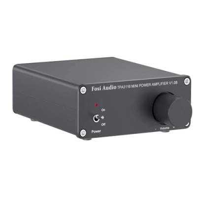 Fosi Audio V1.0B Stereo Verstärker Lautsprecher 50 W x 2, 2 Kanal Audioverstärker Mini-HiFi-Klasse D Integrierter TPA3116- mit 19 V, 4,74 A Netzteil von Fosi Audio