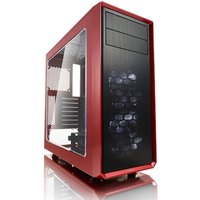 Fractal Design Focus G ATX Gaming Gehäuse mit Seitenfenster, Rot von Fractal