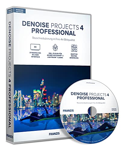 FRANZIS 70805 - DENOISE projects 4 professional Bildbearbeitung und Entrauschen von Fotos - für Laien und Profis - Software für Windows inklusive Photoshop Plug-In von Franzis