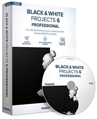 FRANZIS BLACK & WHITE projects 6 professional | Perfekte Schwarz-Weiß-Fotografie | für Windows PC und Mac |CD-ROM von Franzis