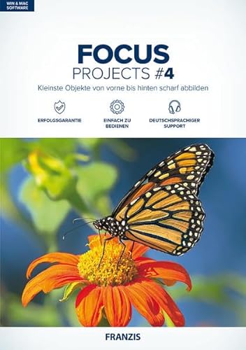 FRANZIS FOCUS projects 4 | Focus-Stacking leicht gemacht | für Windows PC und Mac |CD-ROM von Franzis