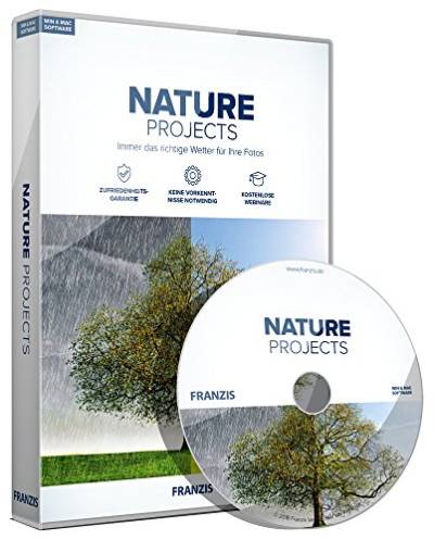 FRANZIS NATURE projects, Spezialsoftware für Wettereffekte|2018|Für bis zu 3 Geräte|zeitlich unbegrenzt|Fotosoftware für Windows PC & Mac OS X|Disc|Disc von Franzis