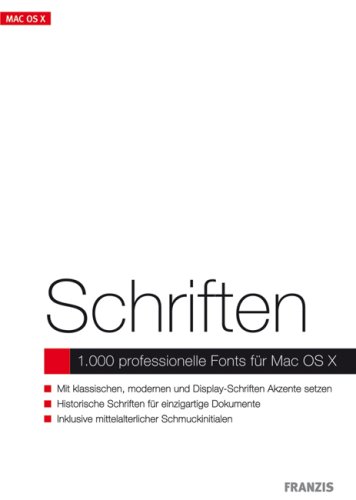 Schriften - 1000 prof. Fonts für Mac OS X (MAC) von Franzis