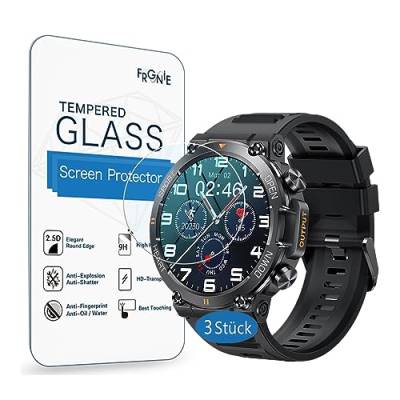 Frgnie Schutzfolie Kompatibel für GaWear Smartwatch (3 Stück) 9H Härte Gehärtetes Glas Schutzfolie Kompatibel für Findtime/AVUMDA K56 PRO 1,39" Smartwatch von Frgnie