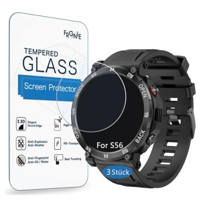 Frgnie Schutzfolie Kompatibel für IDEALROYAL S56 Smartwatch 1,52" (3 Stück) 9H Gehärtetes Glas Displayschutzfolie Kompatibel Für AVUMDA Cronos S56A Smartwatch von Frgnie