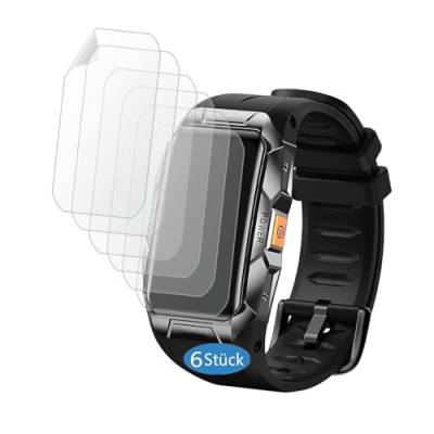 Frgnie Schutzfolie Kompatibel für KOSPET TANK X1, Flexibel TPU HD Folie (6 Stück) Kompatibel für TESOFIT X1 Smartwatch von Frgnie