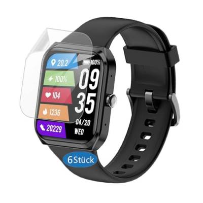 Frgnie Schutzfolie kompatibel für PASONOMI Smartwatch 1,91 Zoll (6 Stück) Flexibel TPU Displayschutzfolie, kompatibel für TUYOMA LW76 Smartwatch von Frgnie