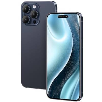 FufoneUS Anzeige gefälschte Spielzeug Handy Metallic Modell Nicht funktionierende Replik 1:1 Telefon für Phone 15 Pro Max gefälschte Spielzeug Handy (Fur 15 Pro Max Blau Farbbildschirm) von FufoneUS