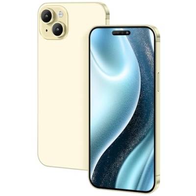 FufoneUS Anzeige gefälschte Spielzeug Telefon Handy Metallic-Modell Nicht funktionierende Replik 1:1 Telefon für Phone 15 Plus gefälschte Spielzeug Handy (for 15 Plus Gelb Farbbildschirm) von FufoneUS