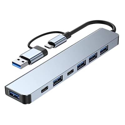 Fxndknjks 3.0 Multi USB Splitter 4 USB C Port 3.0 2.0 Ports Adapter für PC Laptop Computer Hub von Fxndknjks
