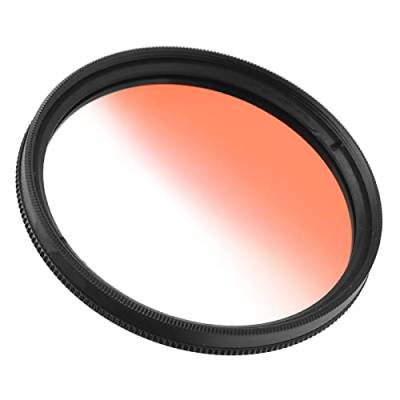 Objektivfilter, 58-mm-Verlaufsfilter, Mehrschichtige Beschichtung, Wasserdichter, Allmählicher Farblinsenfilter für Kamerafilter für Verschiedene Effekte (Orange) von Fydun