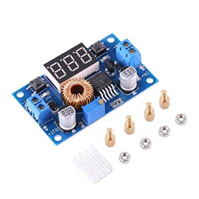 Step Down Module, Fydun 1 Stücke DC-DC Buck Converter Einstellbar Abwärtswandler Spannungsregler 5A 4,0V~38V bis 1,25V~36V mit Abstandshaltern und Muttern am Kühlkörper von Fydun