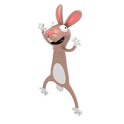 Fyearfly 3D Cartoon Tier Lesezeichen, Lustiges 3D Cartoon Lesezeichen, Kreatives 3D Stereo Lesezeichen niedliches Cartoon Tier Lesezeichen für Kinder Geschenke Schreibwaren(irischer Hase) von Fyearfly