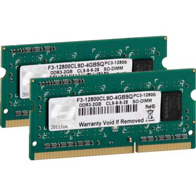 SO-DIMM 4 GB DDR3-1600 (2x 2 GB) Dual-Kit, Arbeitsspeicher von G.Skill