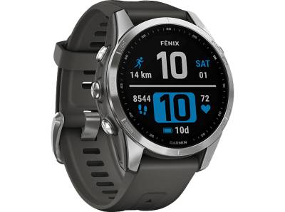 GARMIN Fenix 7S Smartwatch Edelstahl Silikon, 108-182 mm, Graphit von GARMIN