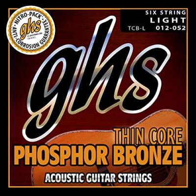 GHS Thin Core Phosphor Bronze - TCB-L - Acoustic Guitar String Set, Light, .012"-.052" von GHS Strings