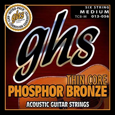 GHS Thin Core Phosphor Bronze - TCB-M - Acoustic Guitar String Set, Medium, .013"-.056" von GHS Strings