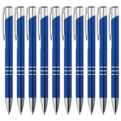 GIMEI® Metall Kugelschreiber 1000 Stück | Premium Kugelschreiber Set Hochwertig, Kulli für einfaches & weiches Schreiben | Blauschreibender Kugelschreiber Blau als optischer Hingucker von GIMEI