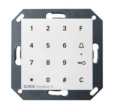 GIRA Gira System 55 Keyless In Codetastatur, reinweiß glänzend 260503 Elektro-Kabel von GIRA