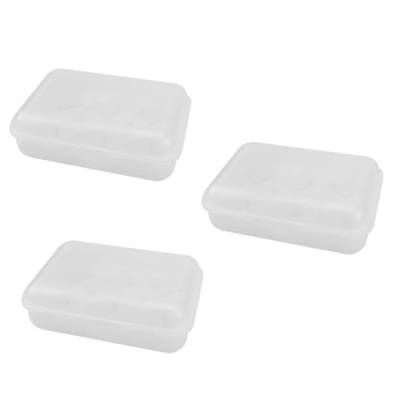 GLEAVI 3Er-Box Druckfester Eierkarton Eierwagen reisen Plastik Eierablage Kühlschrank Eierhalter Organizer zur Aufbewahrung von Eiern draussen Eierschale Zubehör Container Eierregal Weiß von GLEAVI