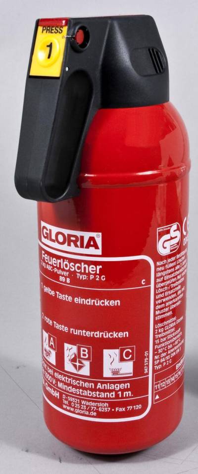 Pulver-Feuerlöscher 2kg von GLORIA