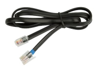 Jabra Phone Cable (Flat Cord with Modular Plug Standard RJ9 to RJ9), Black, Male, Male, Flat, Polyvinyl chloride (PVC), China von GN Audio