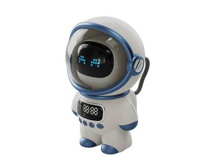 GOOLOO AI Bluetooth-Lautsprecher Surround-Musik, Astronautenform Kabellos Lautsprecher (Bluetooth 5.1, 6 W, FM Radio, Musikwiedergabe, Uhr-und Weckfunktionen, Nachtlicht, usw) von GOOLOO