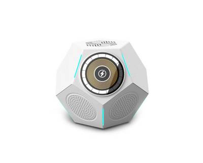 GOOLOO Lautsprecherbox mit 360° Surround-Sound, kabellosem Laden, Smart Touch Lautsprecher (Bluetooth 5.0, 10 W, mit LED-Nachtlicht,15W Fast Wireless Charge,Tragbar für Reisen,Outdoor) von GOOLOO
