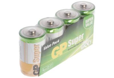 GP Batteries C Baby Batterie GP Alkaline Super 1,5V 4 Stück Batterie, (1,5 V) von GP Batteries