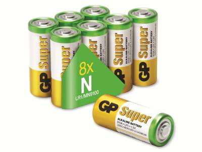 GP Super Alkaline-Lady-Batterie LR01, 1,5V, 8 Stück von GP