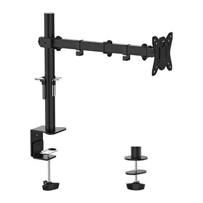 GRIFEMA Monitor Halterung, für 13-32 Zoll Bildschirm, Monitor Stand Monitor Arm Höhenverstellbar Drehungbar, Monitorhalterung Max 9Kg, Bildschirmhalterung Vesa 75x75 / 100x100, Schwarz, GB2001-1 von GRIFEMA