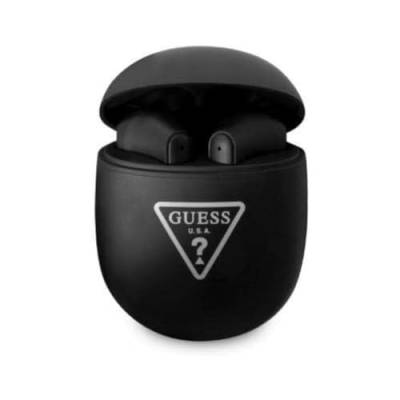 GUESS Kopfhörer Bluetooth GUTWST82TRK TWS + Dockingstation Schwarz Triangle Logo von GUESS