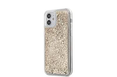Guess - Liquid Glitter Case 4G Pattern - Gold iPhone 12 Mini von GUESS