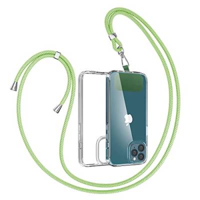 GUMO-LONG 2 in 1 Universal Handykette mit Hülle Kompatibel iPhone 11 Pro, Transparent Schutzhülle zum Umhängeband Stoßfest iPhone 11 Pro Case mit Kette zum Umhängen von GUMO-LONG