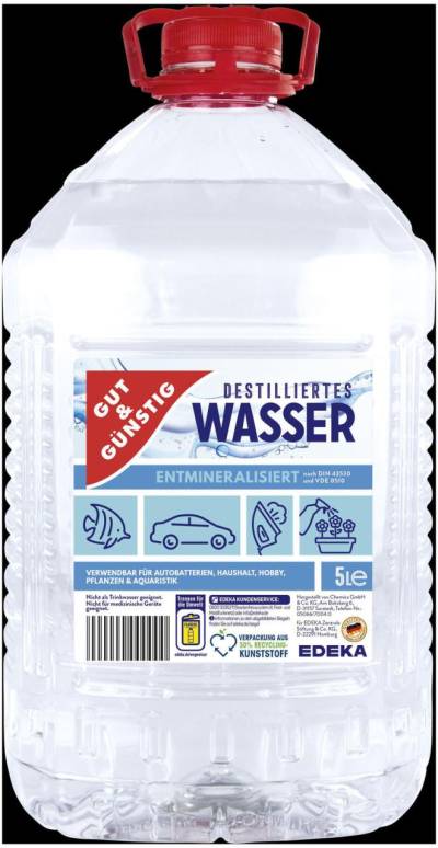 Destilliertes Wasser 3x5L von GUT&GÜNSTIG