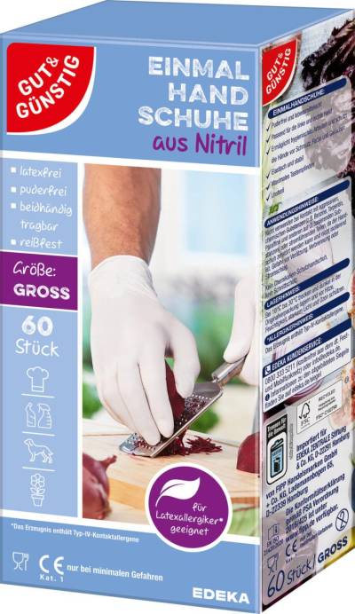 GUT&GÜNSTIG Einmalhandschuhe L weiß von GUT&GÜNSTIG