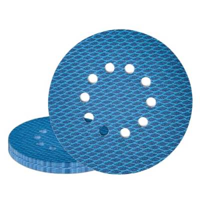 10Stk 225mm Klett Schleifpapier, Exzenter Schleifscheiben, 10-Loch Korn 150 Schleifpads, Schleifmittel Resistent gegen Zusetzen für Exzenterschleifer Schleifmaschine Poliermaschine von GZKTY