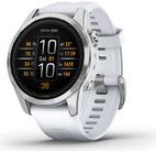 Garmin epix Pro - Standard Edition - 42 mm - silver fiber-reinforced polymer - intelligente Uhr mit Band - Silikon - Whitestone - Handgelenkgröße: 108-182 mm - Anzeige 3,04 cm (1.2) - 32GB - Bluetooth, Wi-Fi, ANT+ - 63 g (010-02802-01) von Garmin