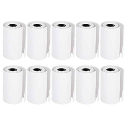 10 Rollen Thermopapier, Schwarz auf Weiß, Thermodruckerpapier für Bluetooth Taschendrucker, 6 m Länge für jede Rolle, Breite: 5,5 cm (Thermopapier) von Garosa