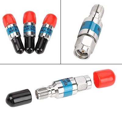 3 stücke Dämpfungsglied SMA-JK Stecker auf Buchse HF-Koaxial-Dämpfungsglied 2 Watt 6 GHz 50 Ω 1-30 dB Steckverbinder HF-Koaxial-DC-Block Feste Dämpfung HF-Koaxial-Dämpfungsglied(10db) von Garosa